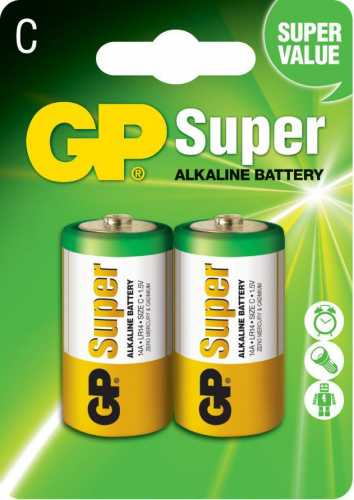 Baterie alcalina Super GP R14 (C) 2 buc blister