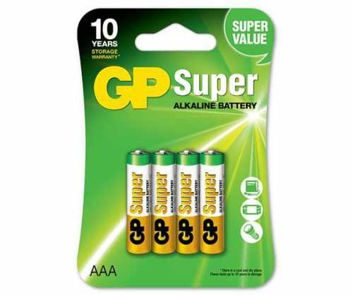 Baterie alcalina Super GP R3 (AAA) 4 buc blister