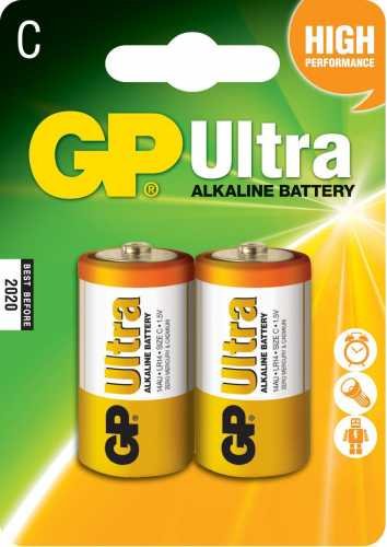 Baterie alcalina Ultra GP R14 (C) 2 buc blister