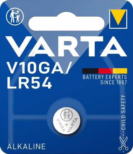 Baterie buton alcalina, 1.5V, 50 mAh, V10GA LR54 Varta