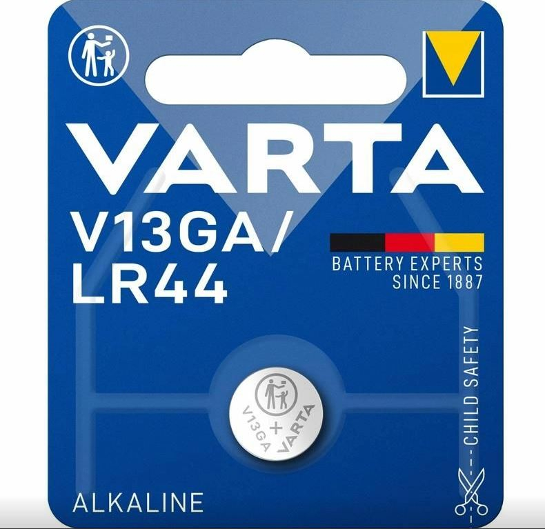 Baterie buton alcalina, AG 13, 1.5V, 125mAh, V13GA LR44 Varta