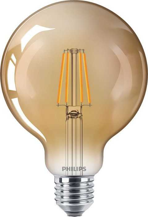 Bec LED filament Philips G93 E27 4W (35W), lumina calda 2500K