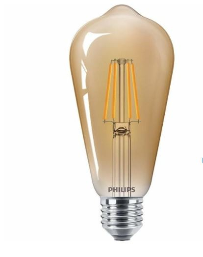 Bec LED filament Philips ST64 E27 4W (35W), lumina calda 2500K