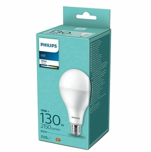 Bec LED Philips E27 A80 19W (130W), lumina calda 3000K, Philips
