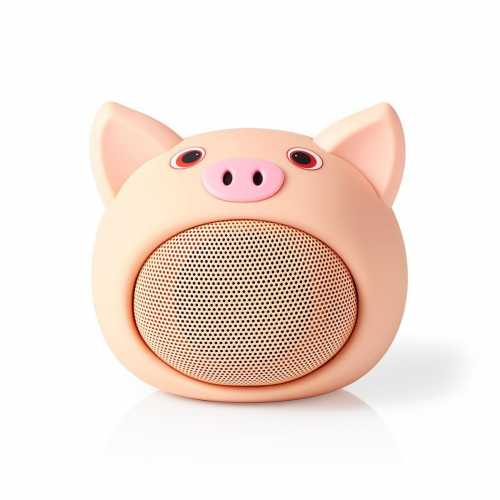 Boxa portabila Nedis, Bluetooth, Redare pana la 3 ore, Hands-free, Pinky Pig