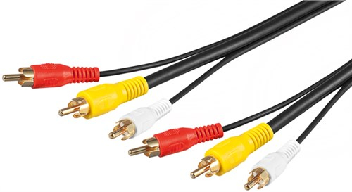 Cablu audio 3x RCA tata - 3x RCA tata 5m