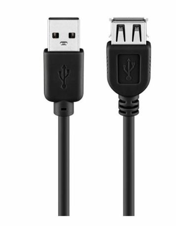 Cablu extensie USB 2.0 A tata - USB 2.0 A mama, 5m, negru, Goobay