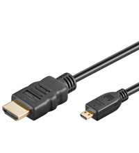 Cablu HDMI tata - micro HDMI tata HighSpeed Ethernet contacte aurite 2m