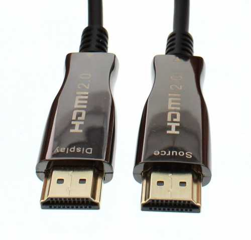 Cablu HDMI2.0 cu fibra optica AOC HDMI tata - HDMI tata aurit 20m, CCS, Well