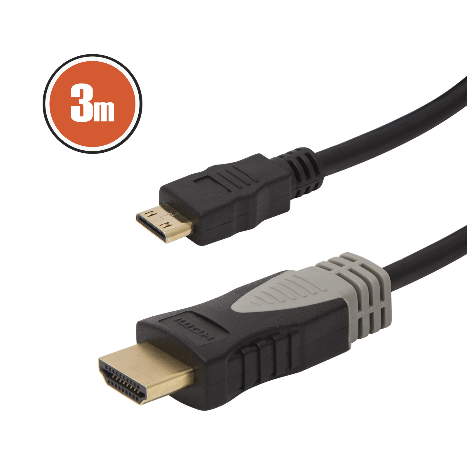 Cablu mini HDMI , 3 mcu conectoare placate cu aur