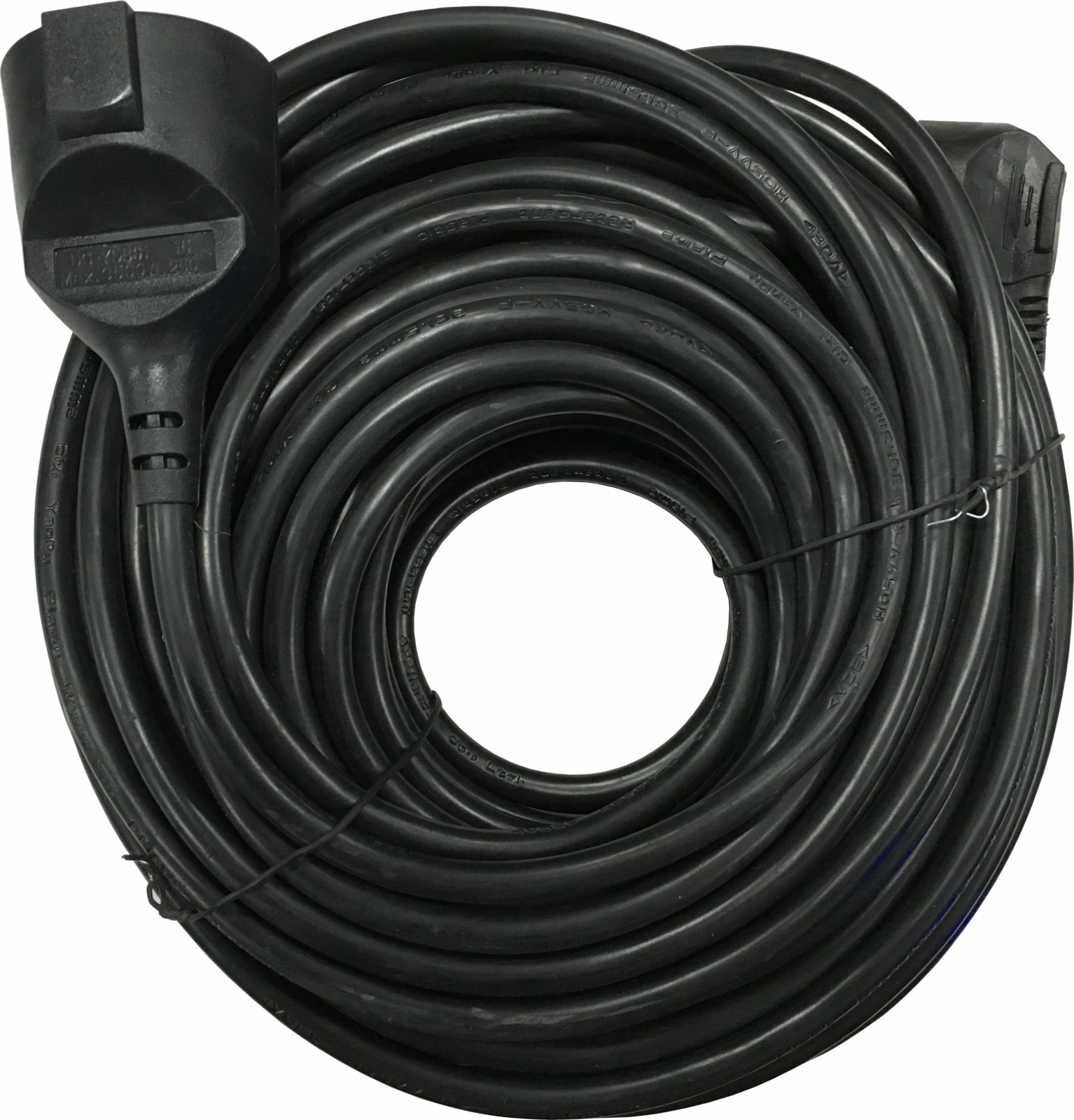 Cablu prelungitor 30m 1.5mm negru IP44, Well