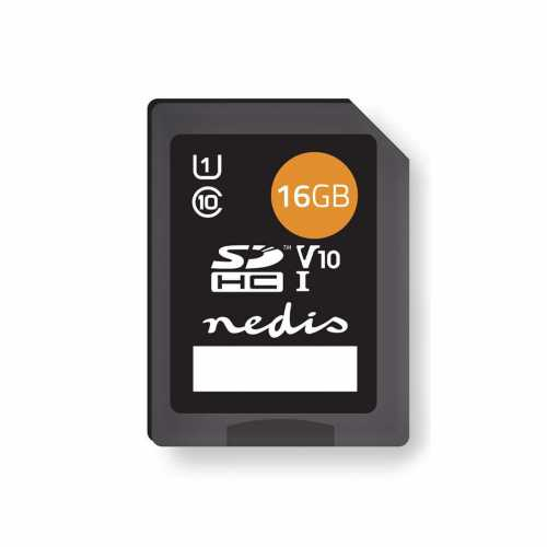 Card de memorie SDHC Nedis, 16 GB, scriere pana la 80 Mbps, clasa 10