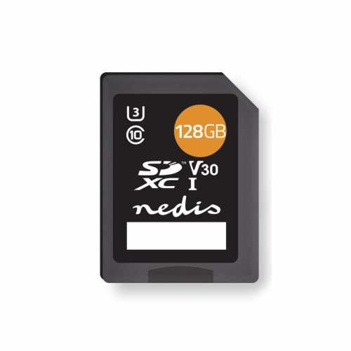 Card de memorie SDXC Nedis, 128 GB, scriere pana la 80 Mbps, clasa 10