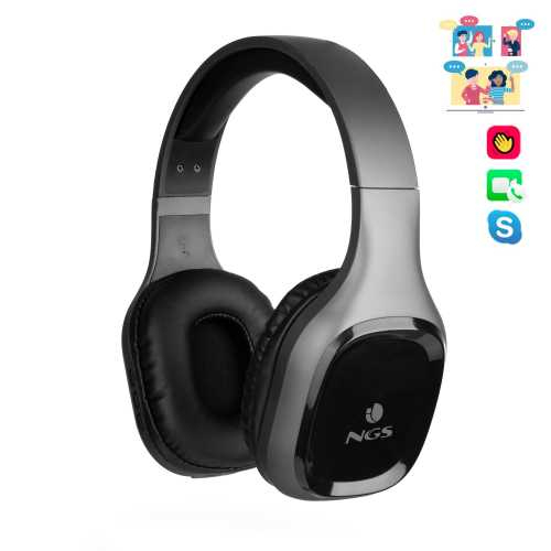 Casti Bluetooth Over-Ear Artica Sloth, gri, NGS