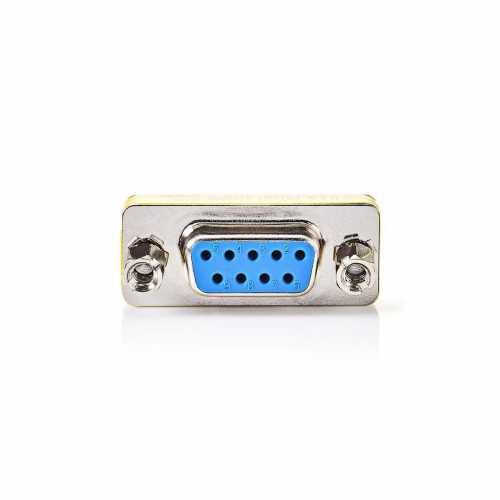 Adaptor serial D-Sub 9-Pini tata - D-Sub 9-Pini mama, metal, Nedis