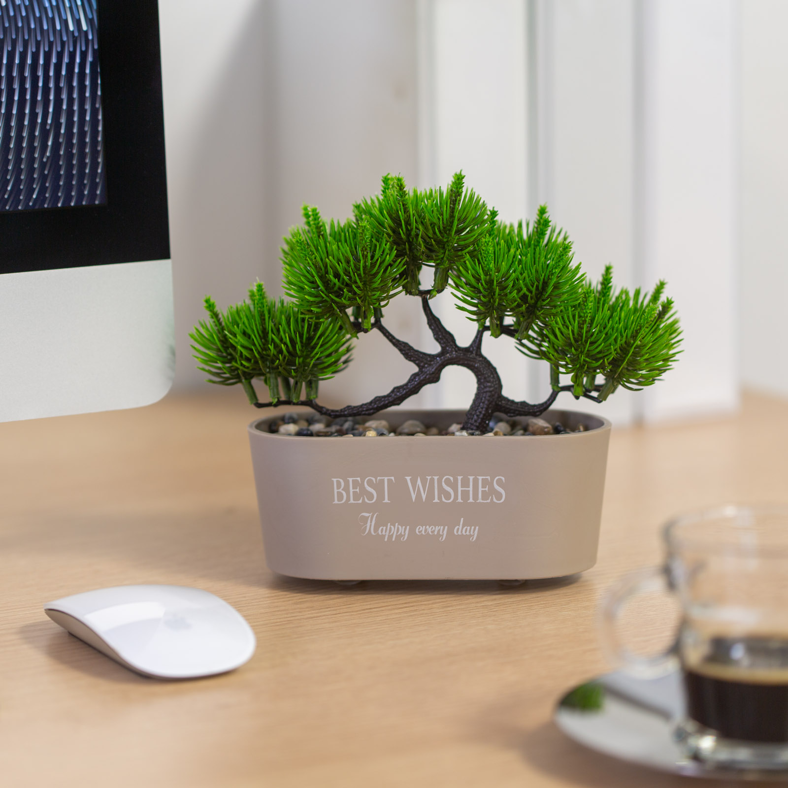 Decor plante artificiale - bonsai - 20 x 9 cm