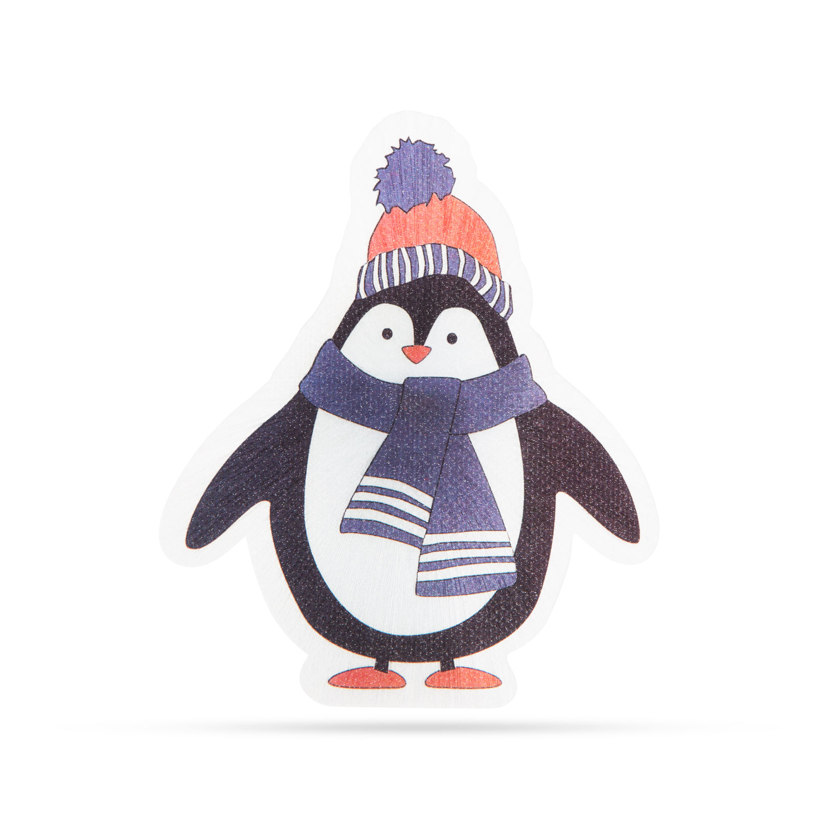 Decoratie de Craciun cu LED RGB - autocolant - model pinguin