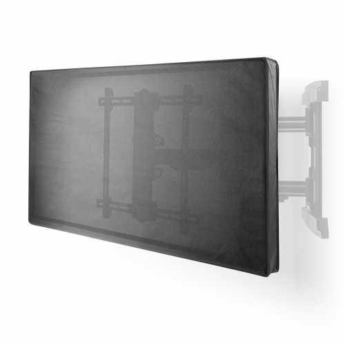 Husa de protectie TV pentru exterior Nedis, 46 - 48 (116 cm - 122 cm ), panza, suport telecomanda, negru