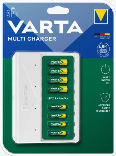 Incarcator Varta Multi Charger 57659 AA AAA NiMH, cablu USB-C inclus