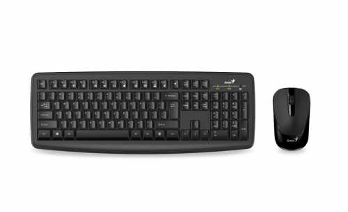 Kit wireless mouse si tastatura Genius KM-8100, USB, negru