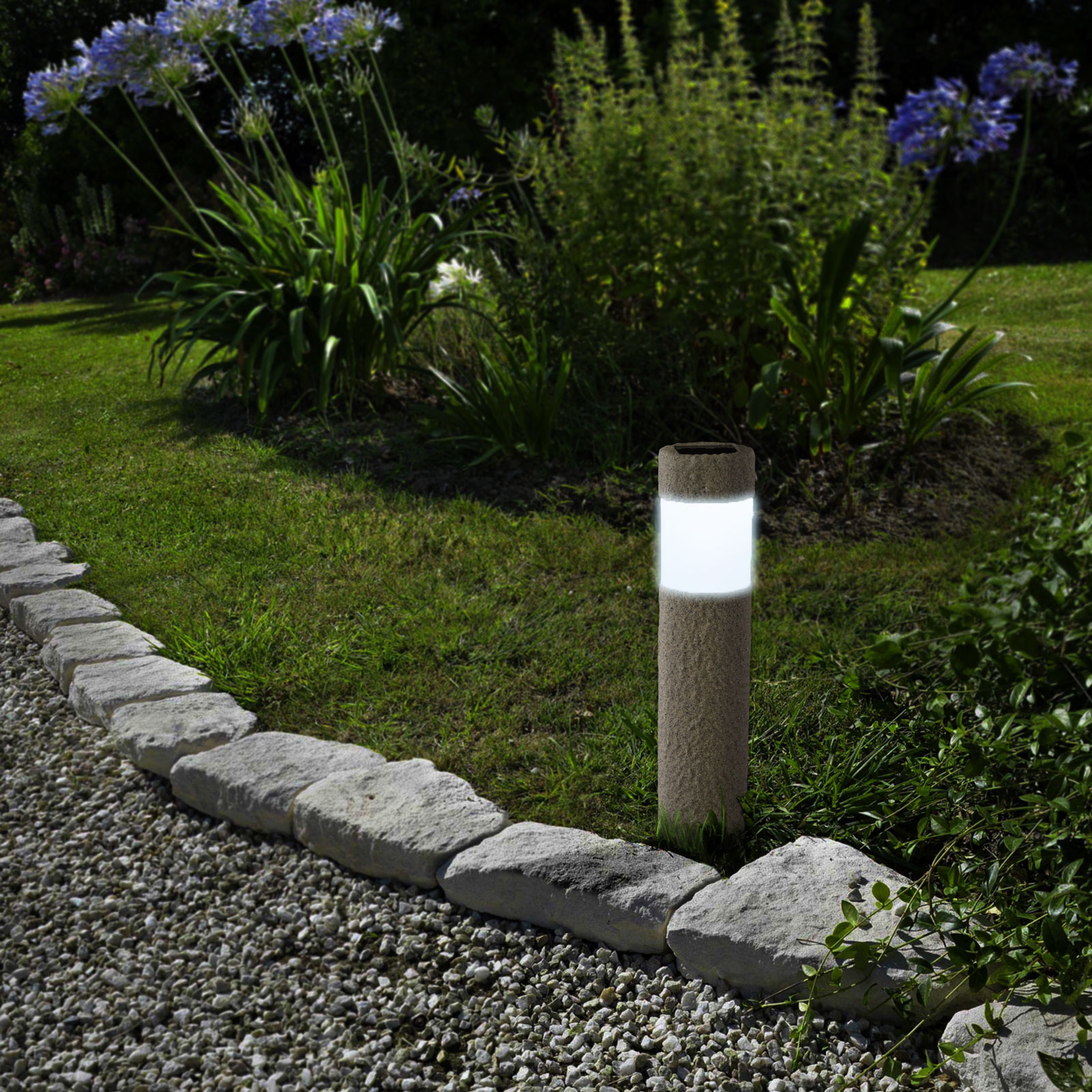 Lampa solara LED , imitatie de piatra