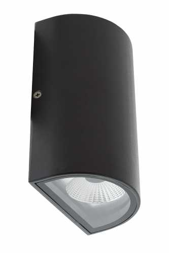 LED wall light oval outdoor anthracite