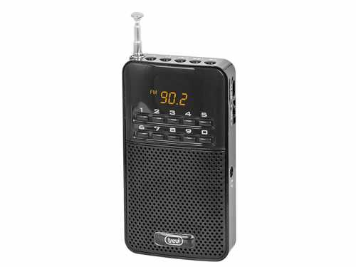 Radio portabil FM DR 730 M, cu acumulator, negru Trevi