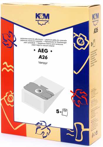 Sac aspirator AEG GR. 12, 15, hartie, 5 saci + 1 filtru, KM