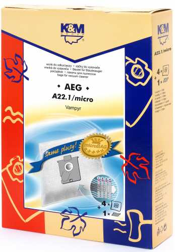 Sac aspirator AEG GR 22 24 25, sintetic, 4 saci + 1 filtru, KM