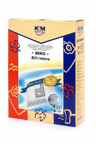 Sac aspirator pentru Beko BKS-1240, sintetic, 4 saci + 2 filtre, KM