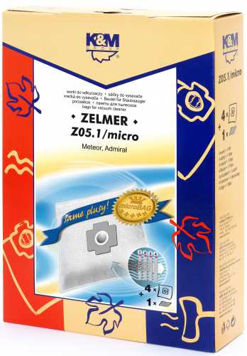 Sac aspirator Zelmer 1010, sintetic, 4X saci + 1 filtru, KM