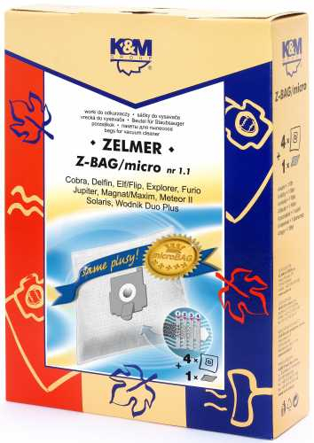 Sac aspirator Zelmer, sintetic, 4X saci +1 filtru, KM