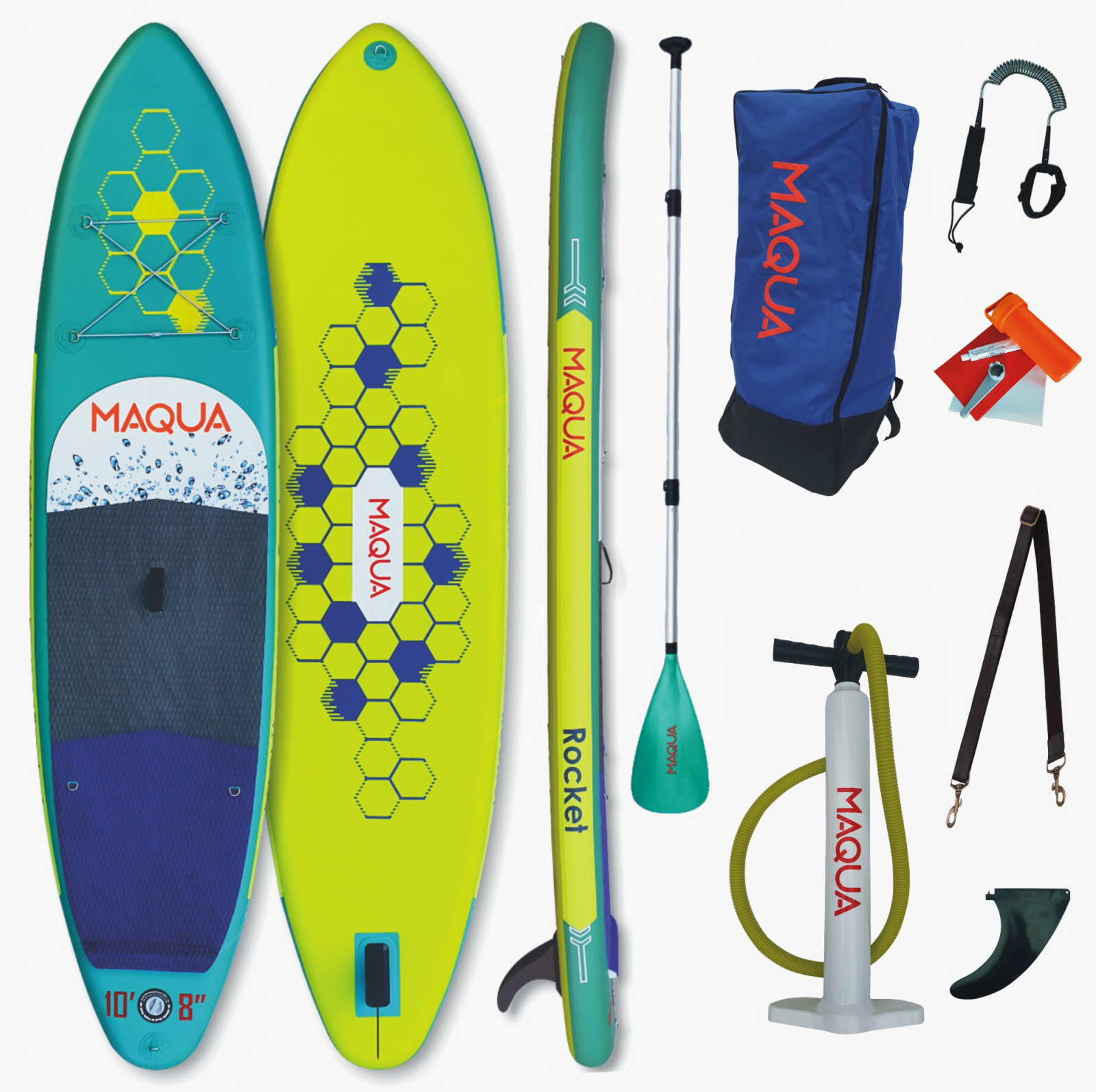 Set placa Paddelboard SUP, surf gonflabila Rocket, 330 cm x 83cm x 15cm MAQUA