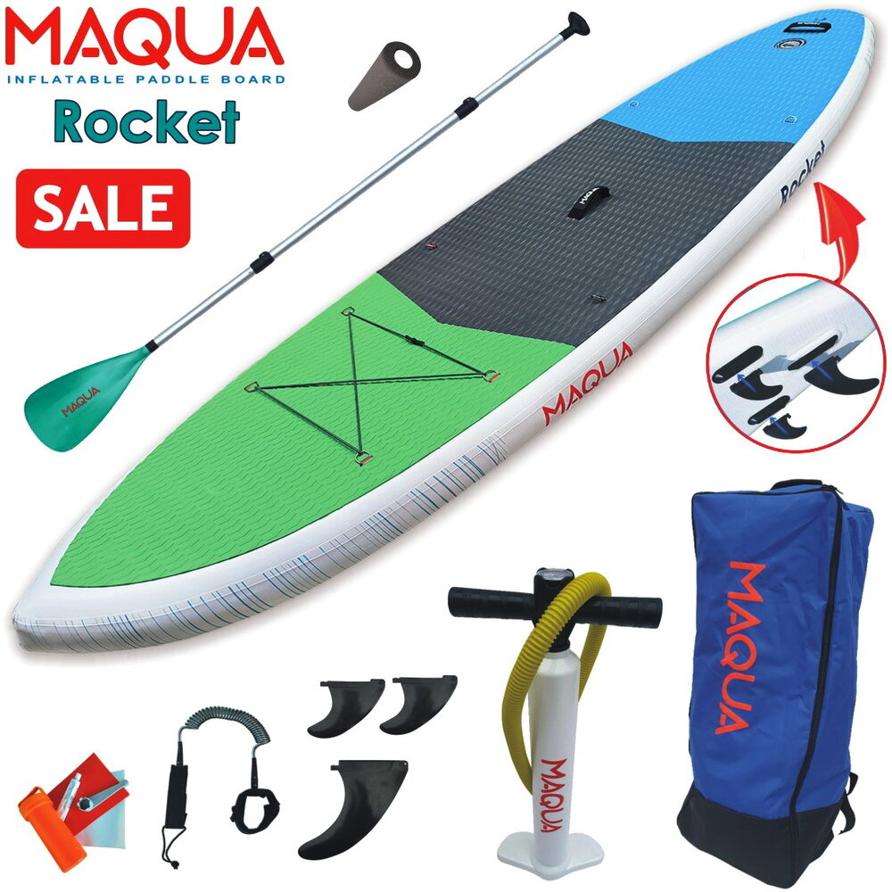 Set placa gonflabila paddleboard SUP MAQUA ROCKET 10 8 2023