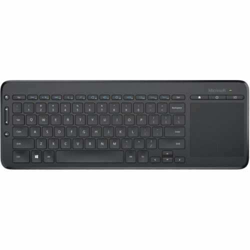 Tastatura Microsoft N9Z-00022 All-In-One Multimedia, touchpad integrat, negru
