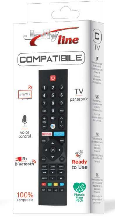 Telecomanda universala Jolly, TV LCD Panasonic, control prin voce, IR+Bluetooth
