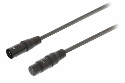 XLR Digital Cable XLR 5-Pin Male - XLR 5-Pin Female 3.0 m Dark Grey