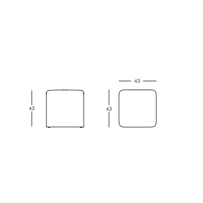 Taburet poliuretan CUBO SOFT Alb [2]