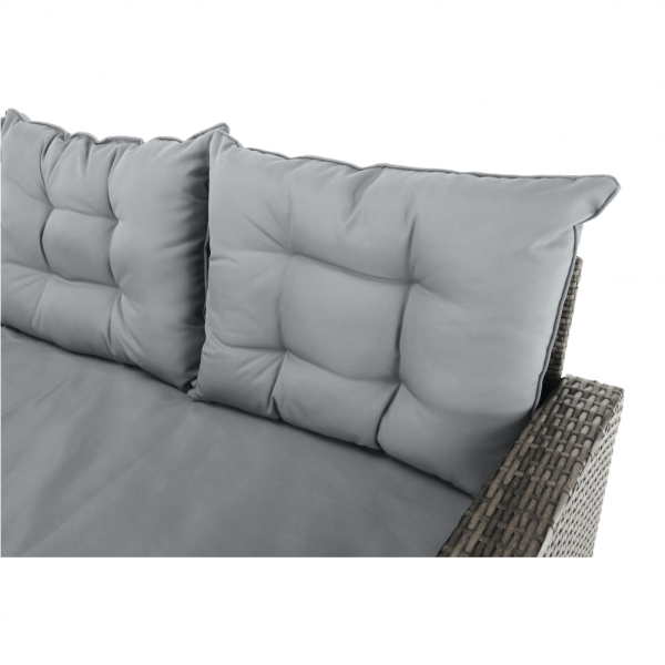 Set de gradina din 3 piese tehno-rattan gri AUREK [10]