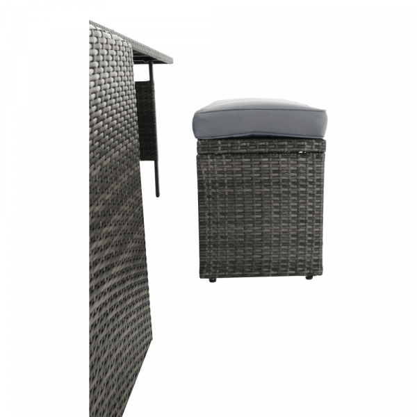 Set de gradina din 3 piese tehno-rattan gri AUREK [14]