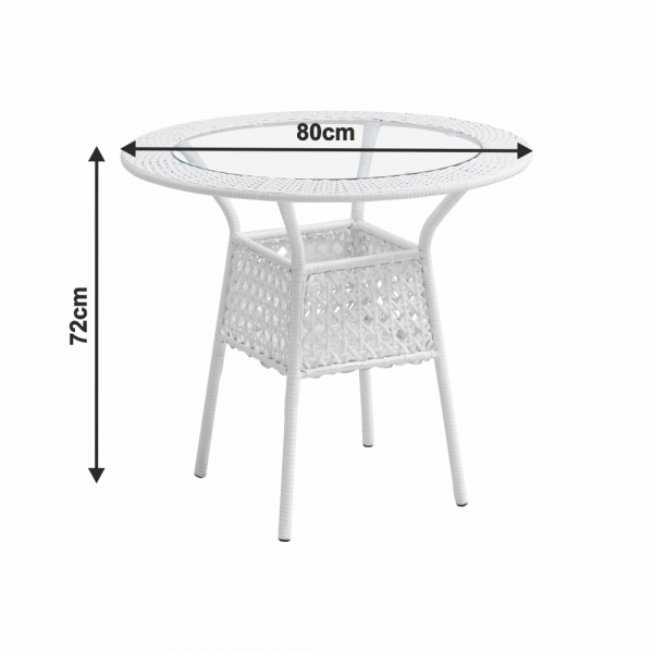 Set de gradina masa 4 scaune alb KOVEN [3]