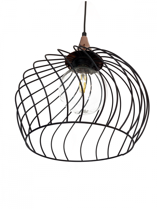 Lustra pe cablu Pendul metalic Negru LEONY CL-09 [2]