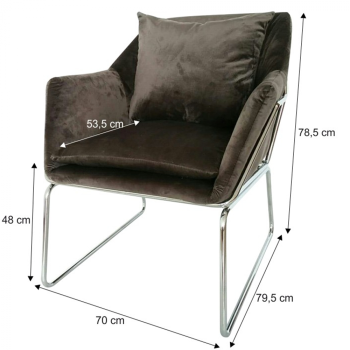 Fotoliu design velvet KADAR [3]