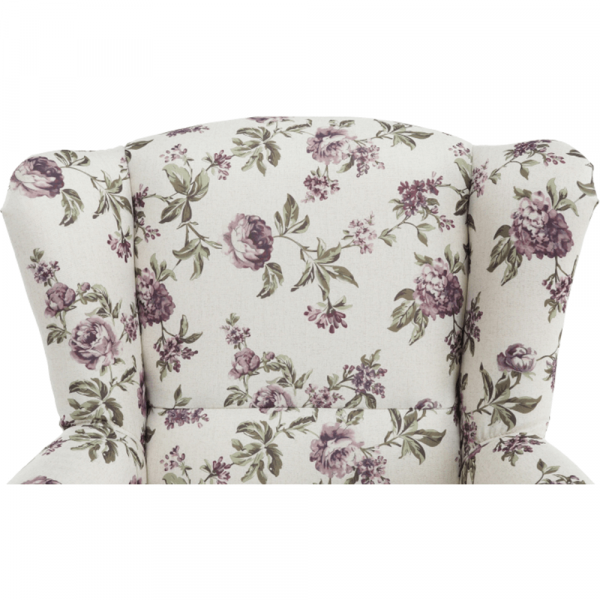 Fotoliu cu taburet tapiterie textil vintage patchwork ASTRID [11]