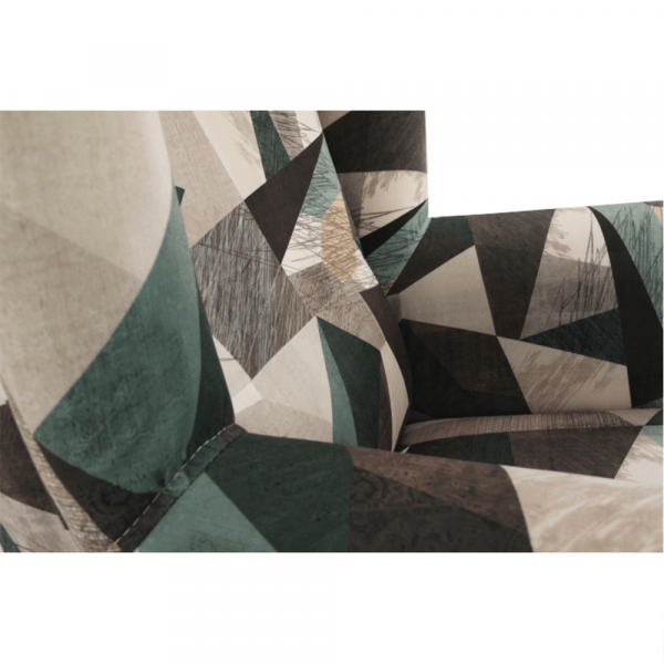 Fotoliu cu taburet tapiterie textil vintage patchwork ASTRID [13]