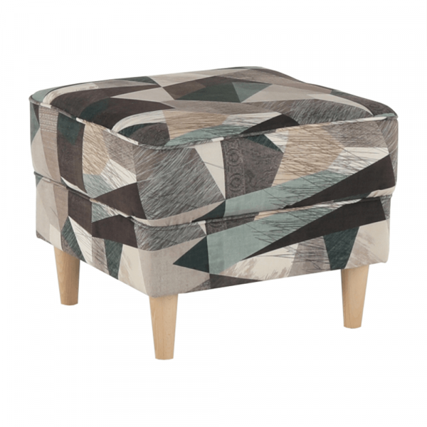 Fotoliu cu taburet tapiterie textil vintage patchwork ASTRID [9]