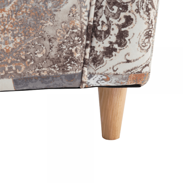 Fotoliu cu taburet tapiterie textil vintage patchwork ASTRID [9]