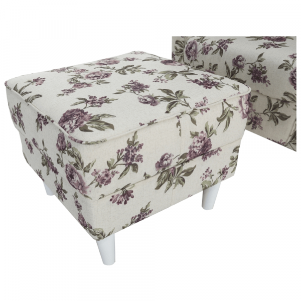 Fotoliu cu taburet tapiterie textil vintage patchwork ASTRID [7]