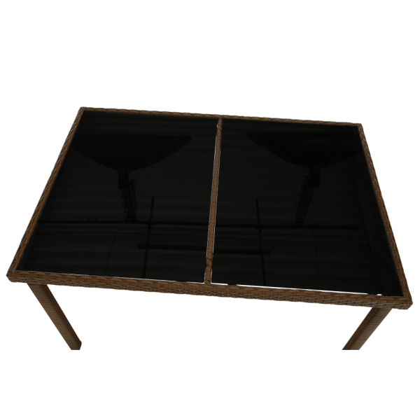Set de gradina masa 6 scaune rattan miere/crem GARDEN [10]