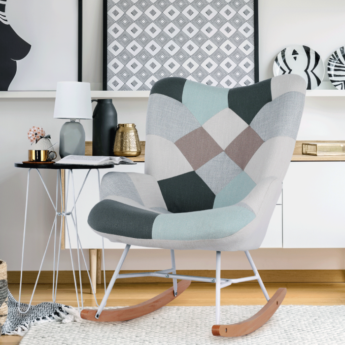 Fotoliu balansoar patchwork GERON [7]